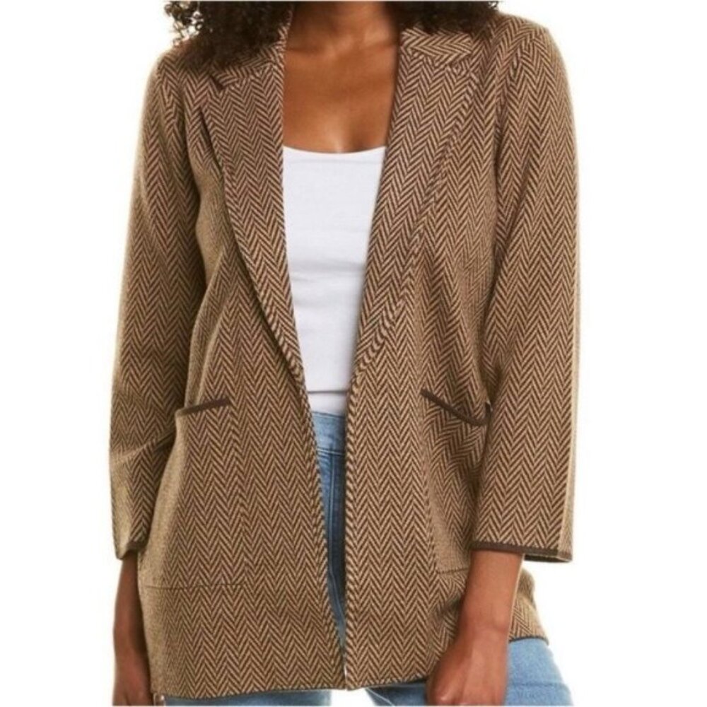 J. Crew Chevron Herringbone Sophie Sweater Blazer, XS